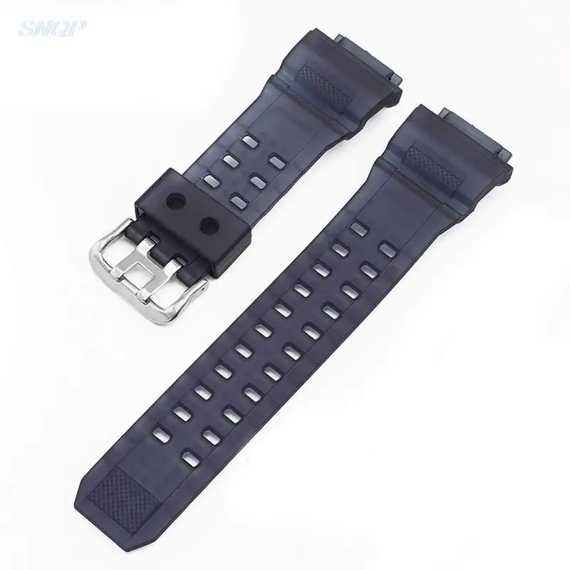 Black Waterproof Silicone Rubber Watch Band Strap - Durable Replacement Watchband Accessory