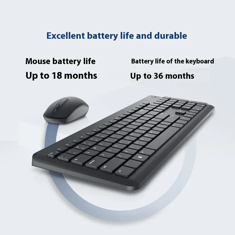 Dell KM3322W Wireless Keyboard and Mouse Set Keyboard and Mouse Office Laptop Peripheral USB External Black