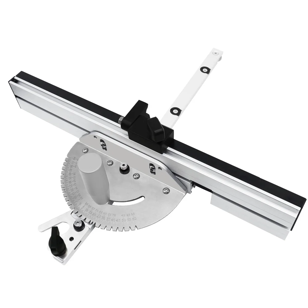 WoodworkingAngleMiterGaugeTenonFenceTTrackPushRulerGuide
