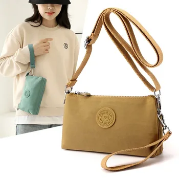 Borsa a tracolla da donna Fornitura transfrontaliera in tessuto di nylon Mini borsa a tracolla per il tempo libero Borsa da tasca femminile Han ricamata da donna