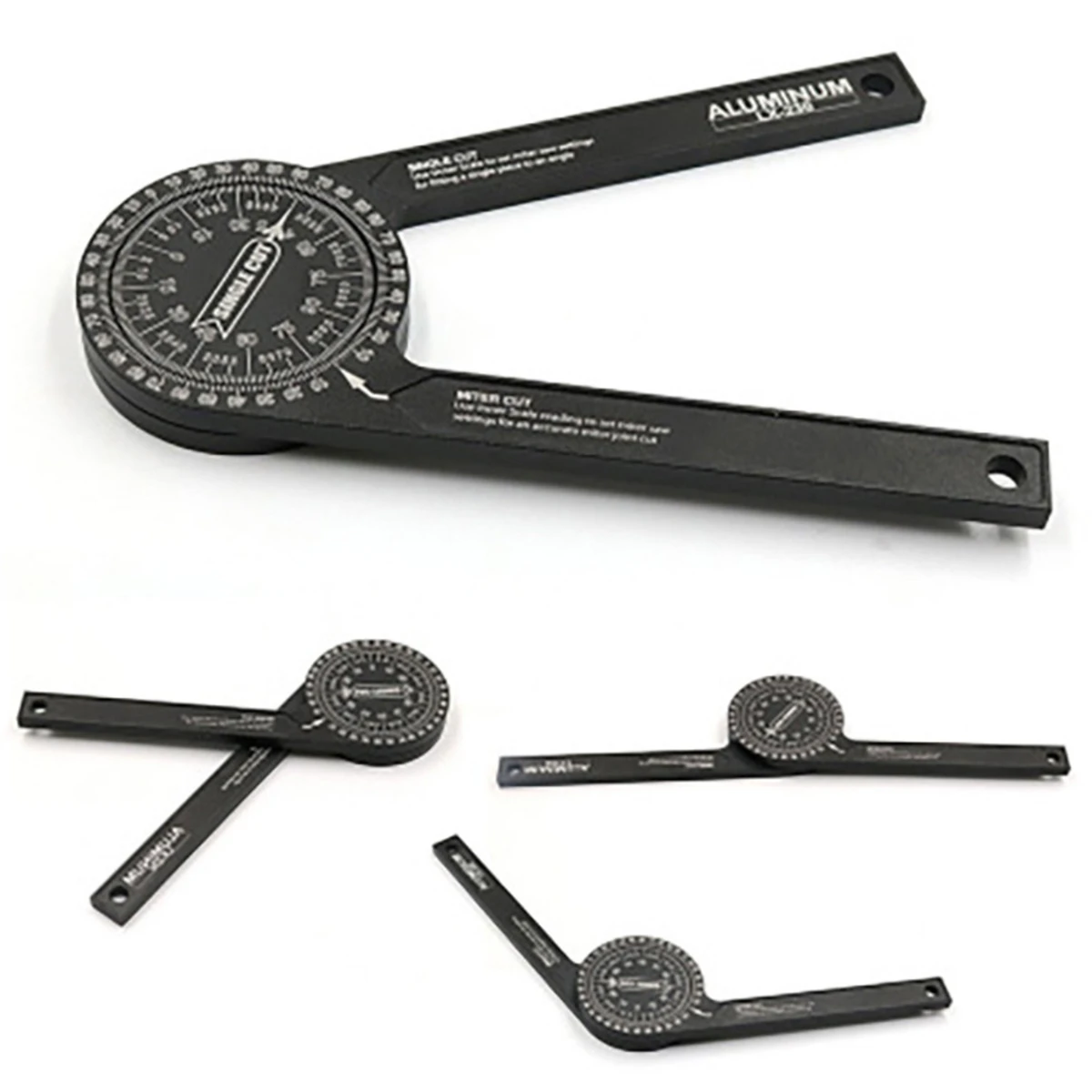 High-precision Plastic Protractor 360 Degree Horizontal Angle Gauge DIY Woodworking Angle Cutting Positioner Measuring Tool 1Pc