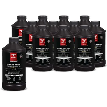 Brake Fluid DOT 3&4 - Full Synthetic, High Temp, Heavy Duty, All-Vehicle, Race Ready - European, Asian, & US Vehicles - Resists 1