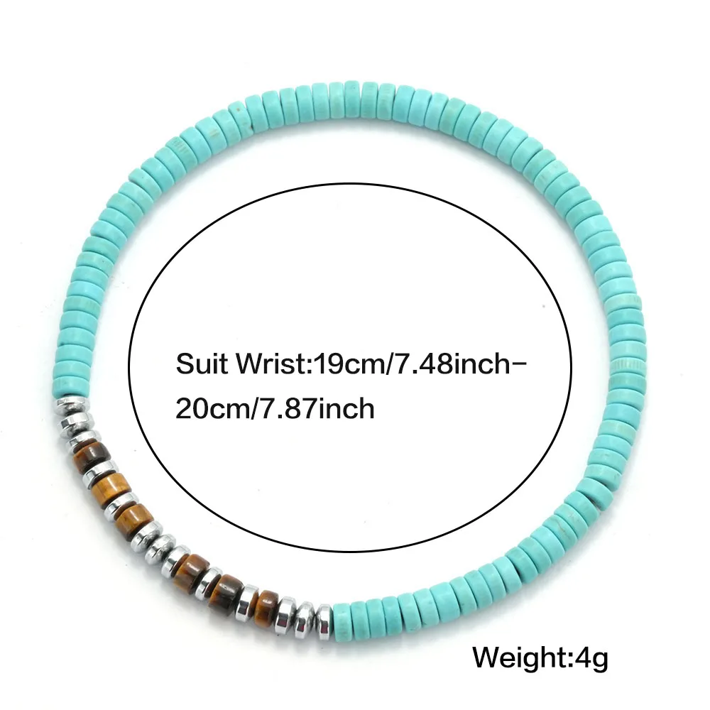 Elegant Unisex Howlite & Hematite Beaded Bracelet – Multicolor Options