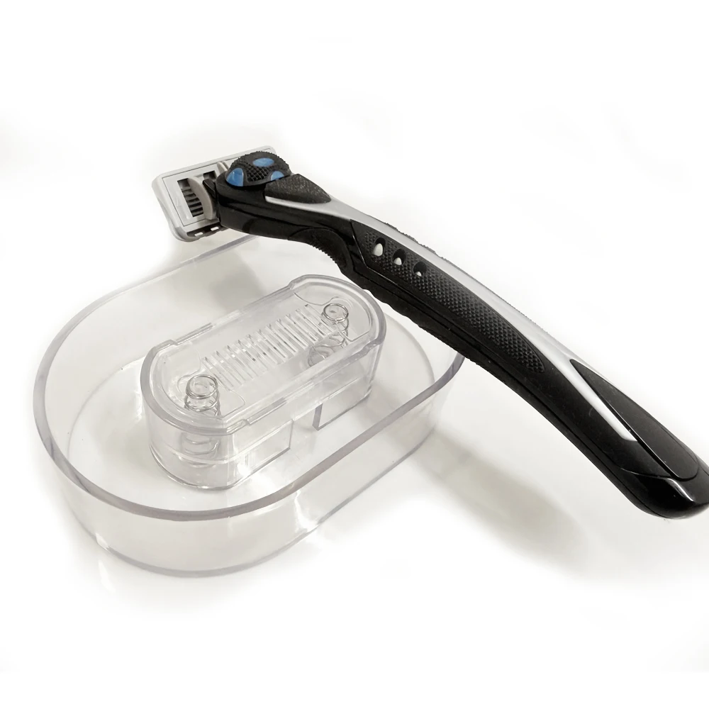 Shavcooo Manual Razor Washer Portable Shaver Cleaner Pressing Tool_voghion.com