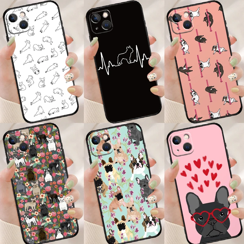 Cute French Bulldog Silicone Phone Case For Iphone 11 12 13 Pro Max Mini X Xr Xs Max 6 7 8 Plus Se Cover Phone Case Covers Aliexpress