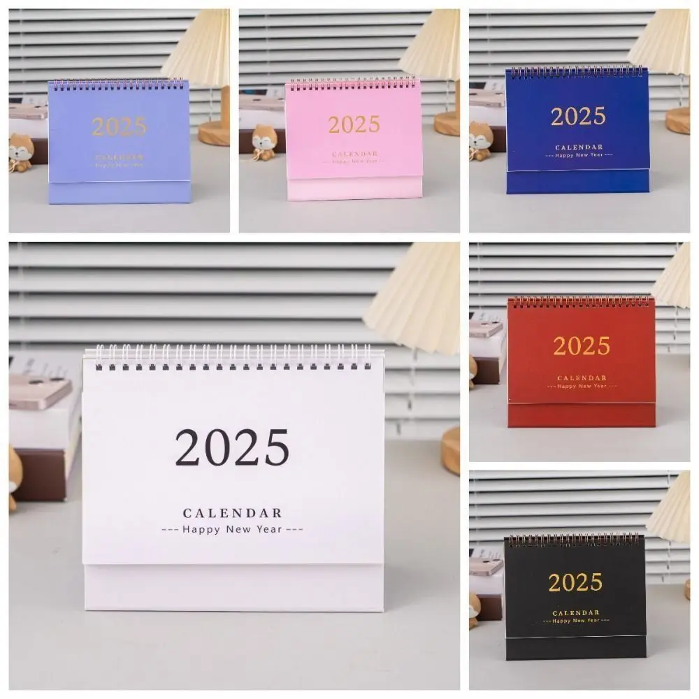 2025 Desktop Calendar 12-Month Standing Flip Calendar Student Stationery Monthly Planner Desk Accessories desk calendar