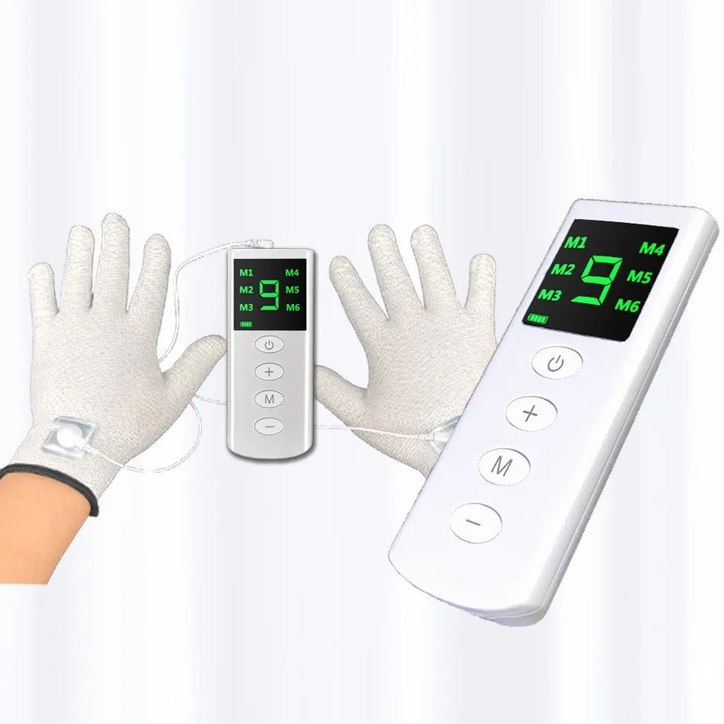 New TENS Massage Gloves Palm Massage Instrument EMS Pulse Portable Beauty Massage Physiotherapy Gloves