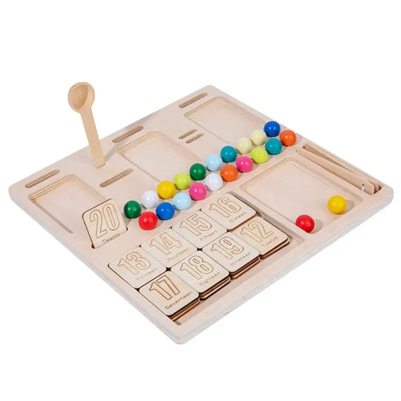 

Montessori Number Board Cognitive Counting Peg Board Durable Math Toys Educational Kids Learning Games For Kids Aged 3