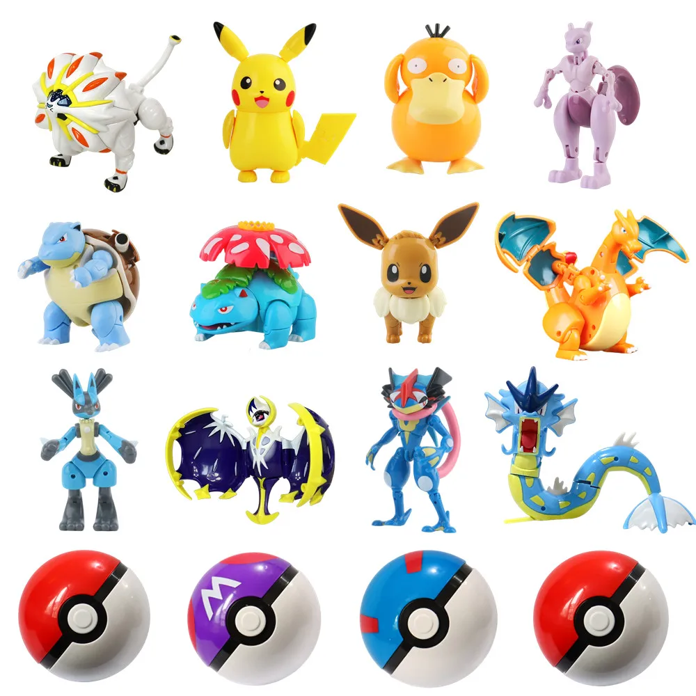 1-2 polegada pokemon figuras brinquedos eevee pikachu charizard