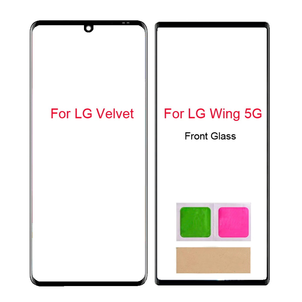 

For LG Wing 5G Touch Screen Panel For LG Velvet Phone Front Glass Panel Assembly Repair Parts
