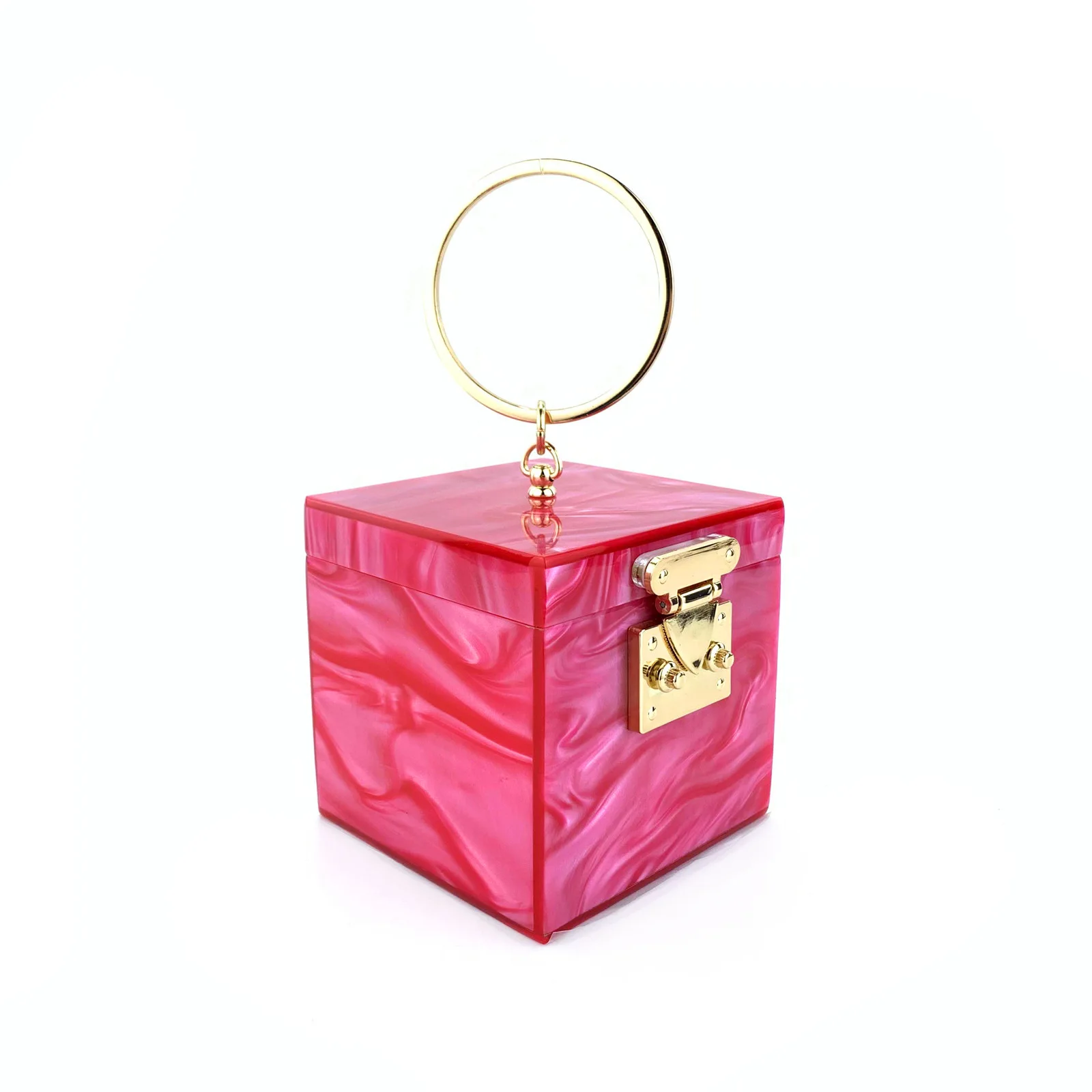 2022 New Acrylic Square Box Women's Bag Fashion Handbag Box Bag Cosmetic Bag