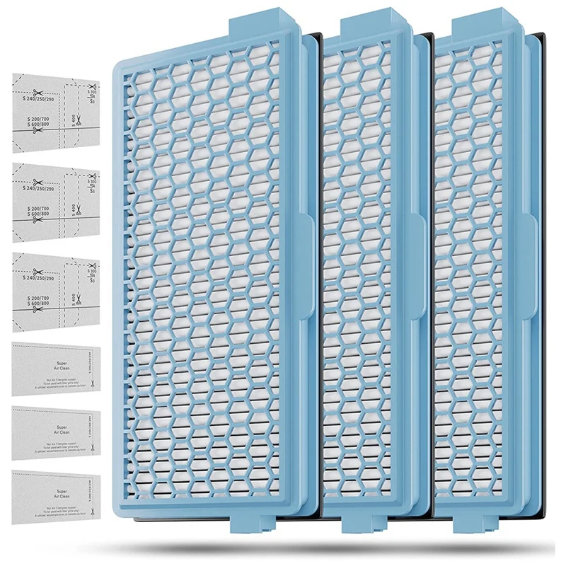 Completo C2- C3 S8340 + 3 Filtri Aria Pulita + 3 Filtri Motore 3 Filtri Hepa Per Aspirapolvere Miele Parte Compatta C1-C2