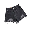 Korean Denim Holes Shorts For Women  Fashion High WaistWide Leg Short Jeans Female Designer Casual Street Short 2024 New 4