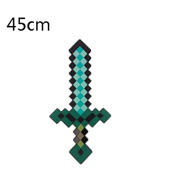 45cm New Game Foam Sword Shovel Knife Weapons Brinquedos Action Figure Game Model Diamond EVA Toys 2
