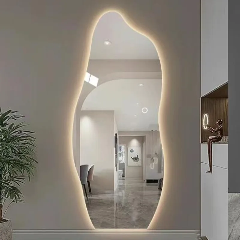 ชุดกระจกตกแต่งสไตล์โมเดิร์น ดีไซน์สวยงาม ยืดหยุ่นได้ พร้อมกรอบกระจก สำหรับตกแต่งร้านเสริมสวย ของตกแต่งบ้าน เฟอร์นิเจอร์และของตกแต่งบ้าน 1