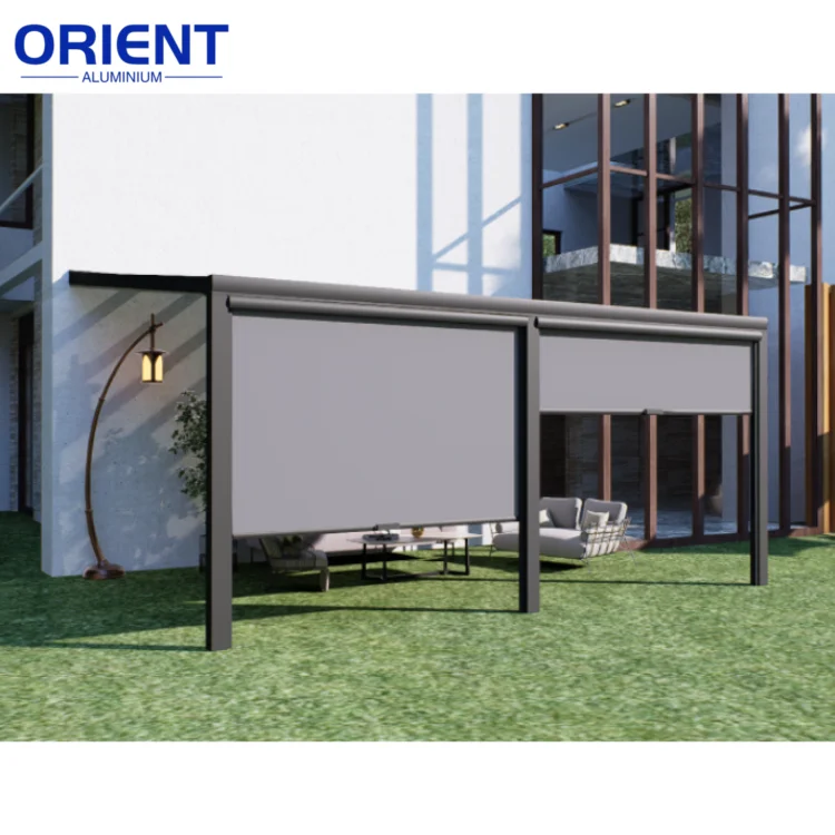 Copertura per Patio in Alluminio, Pergola Autoportante in Lega di Alluminio 3m x 3m x 2m, Tetto Impermeabile per Patio, Gazebo Moderno da Giardino, Riparo Solare - immagine 4