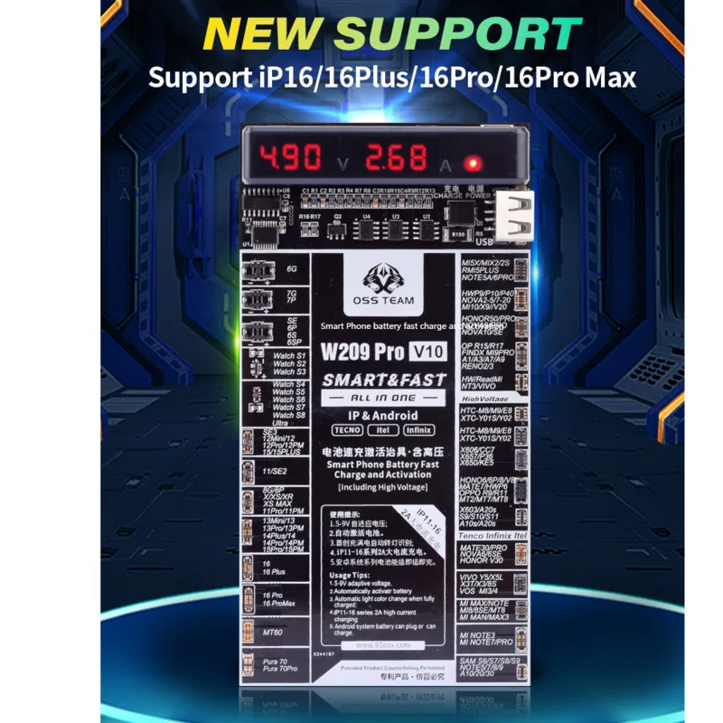 OSS-W09 Pro V3 Battery Efficiency Pop-Up Tester For IP11-15 Series Solves Battery Efficiency Pop-Up Modification Problems