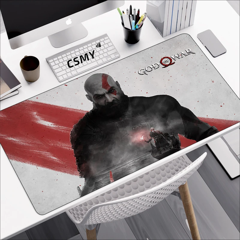 

God of War Gaming Mouse Pad Mat Keyboard Desk Protector Deskmat Pc Accessories Mousepad Gamer Mats Anime Mause Pads Carpet Large