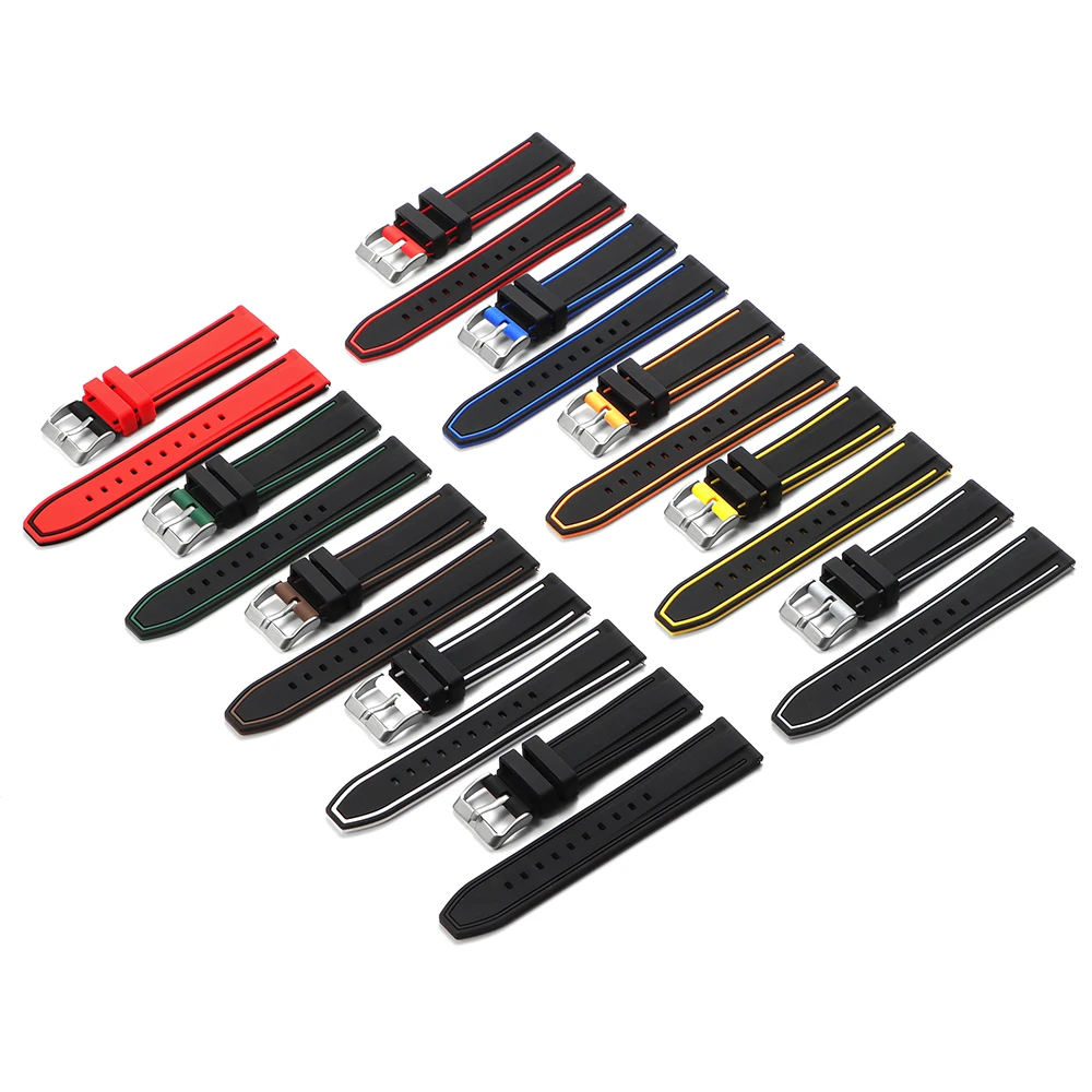 Silicone Quick Release Universal Watch Strap - Men's & Women's Replacement Wristband