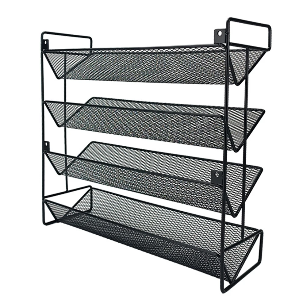 1pc 3 Tier Spice Rack Organizer - Efficient Countertop Storage for Kitchen  Cabinet, Pantry, and Office Desk - Durable Metal Design - Black (Includes S