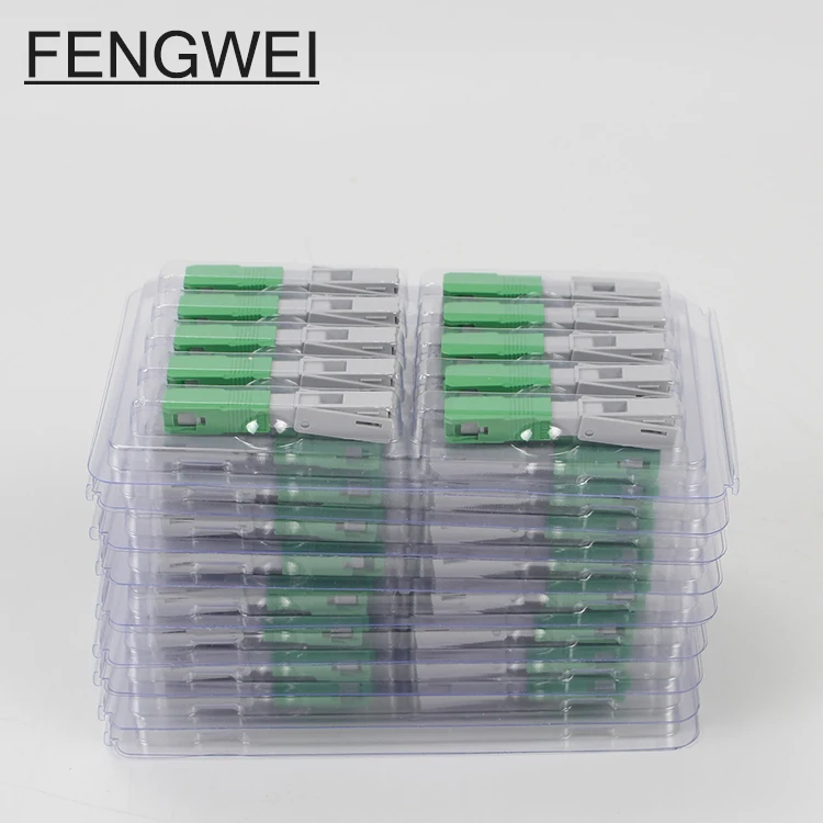 100PCS SC APC-1803 FTTH Optical fibe quick connector SC APC FTTH Fiber Optic Fast Connector SC APC Fiber Assembly connector