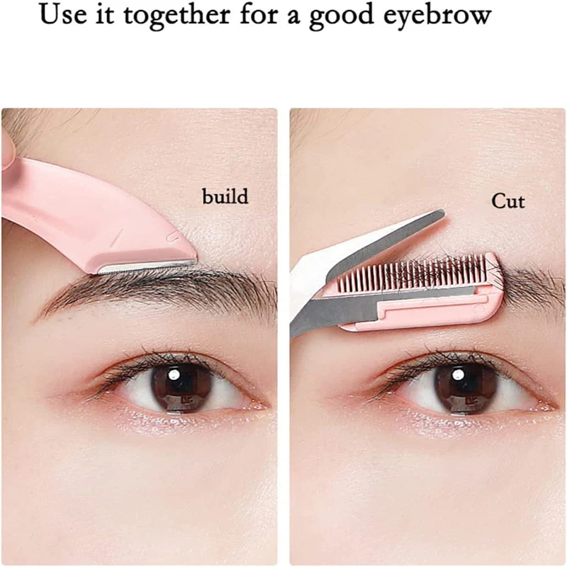 Women Eyebrow Trimmer Scissor Beauty Products Eyebrow Scissors Comb Stainless Steel Makeup Tools Beauty Scissors eyebrow trimmer set eyebrow trimmer eyebrow scissors