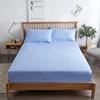 85% Cotton Bed Sheet with Elastic Band Replacement Fitted Bed Sheet Eur Mattress Protective Cover 135/140/160  Double Linens 4