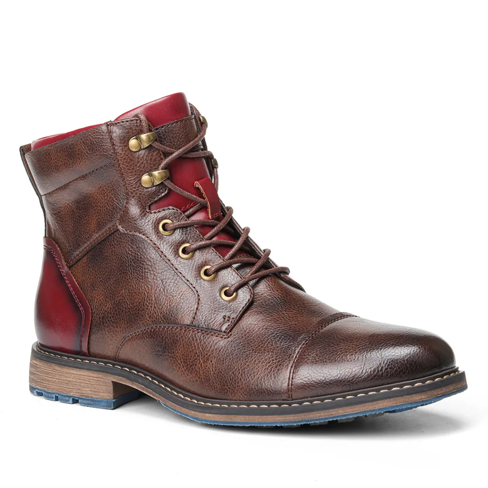 

High Quality Martin Boots Men's Ankle Boots Motorcycle Boots Comfort Casual Shoes Vintage High Top Leather Boots