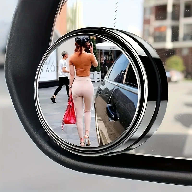 2pcs Car Blind Spot Mirror Rearview Mirror Rain Multifunctional 2-in-1 Rain Covering Expanding View Safety Driv For Rainy Days