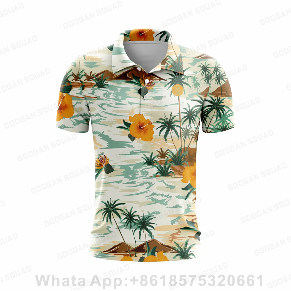 

Fashion Polo Golf Shirts Men T-shirt Sportswear Summer Short Sleeve Tops Quick Dry Breathable Jersey Mtb
