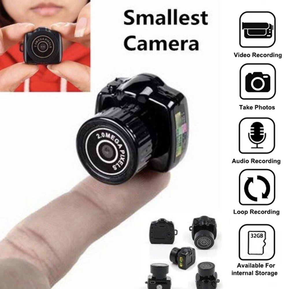 

Mini Camera HD Video Audio Recorder Webcam Camcorder Small DV DVR Security Micro Cam With Mic for Home and Office