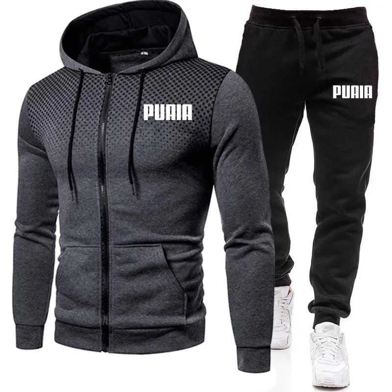 Conjunto De Sudadera Con Capucha Y Jogger Para Hombre - Estampado Numérico, Abrigo Térmico, Ideal Para Invierno Y Uso Diario
