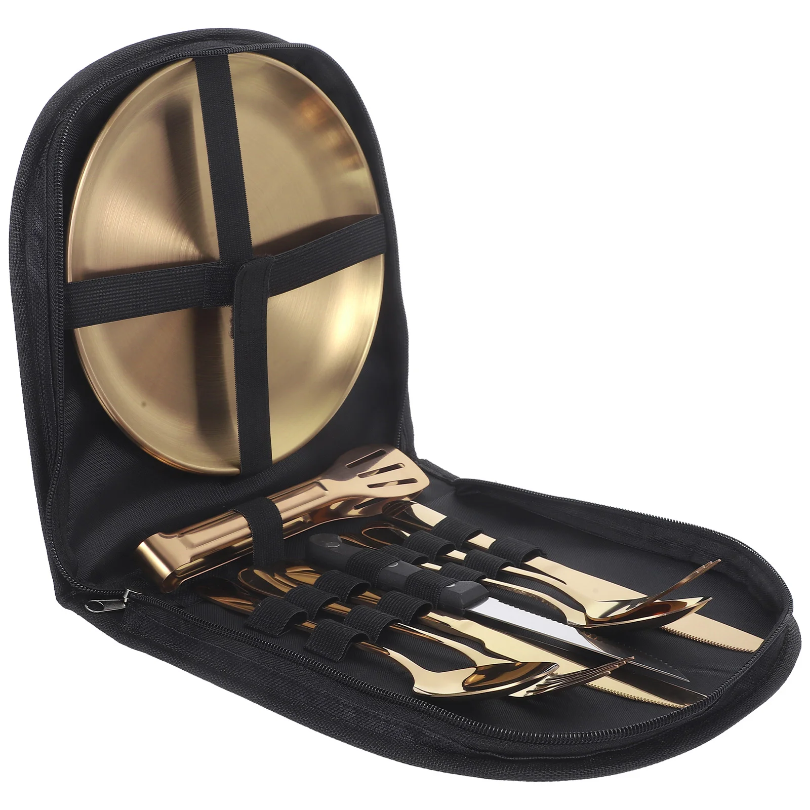 

Outdoor Tableware Set Dishes Dinnerware Sets Camp Utensil Camping Dining Utensils Serving Soup Spoon Stainless Steel Accessory