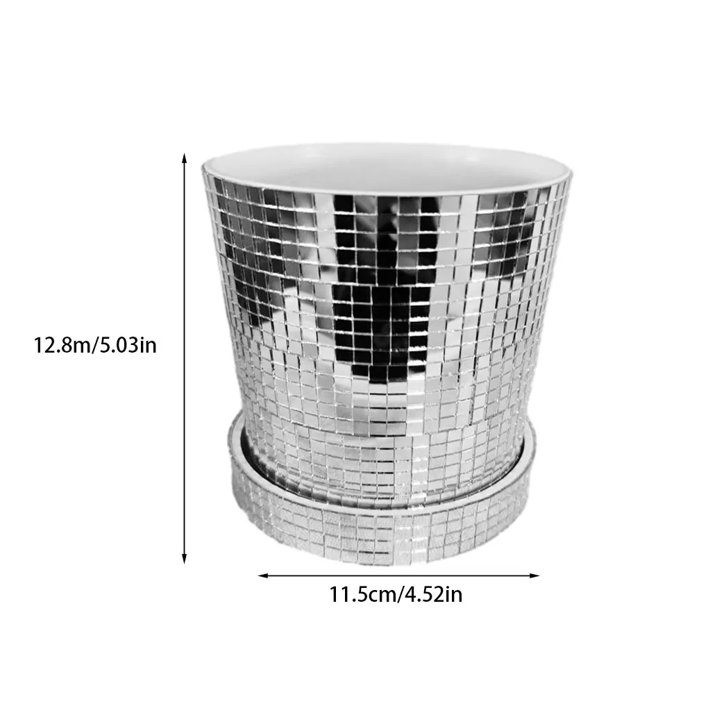 Glass Square Ceramic Disco Ball Vase Modern Twist To Home Decor Simple And Fashionable Square Shape