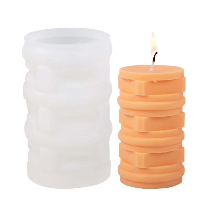

Candle Mould Resin Casting Molds DIY 3D Silicone Mould Cylinder Candle Molds Silicone Mold Handicrafts for Candle Making
