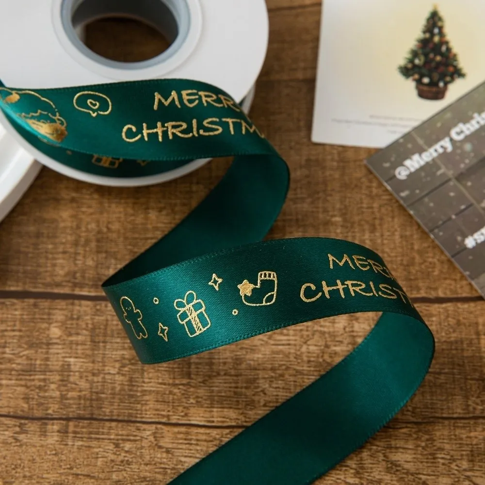 Polyester Christmas Decor Ribbon for Gift Packing