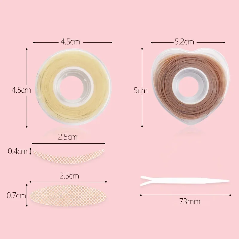 Double Eyelid Tape Invisible Sticker Fold Self Adhesive Lift Eyelid Glue Tape Clear Beige S/L Makeup Tool Accessories 600pcs/Box double fold eyelid tape