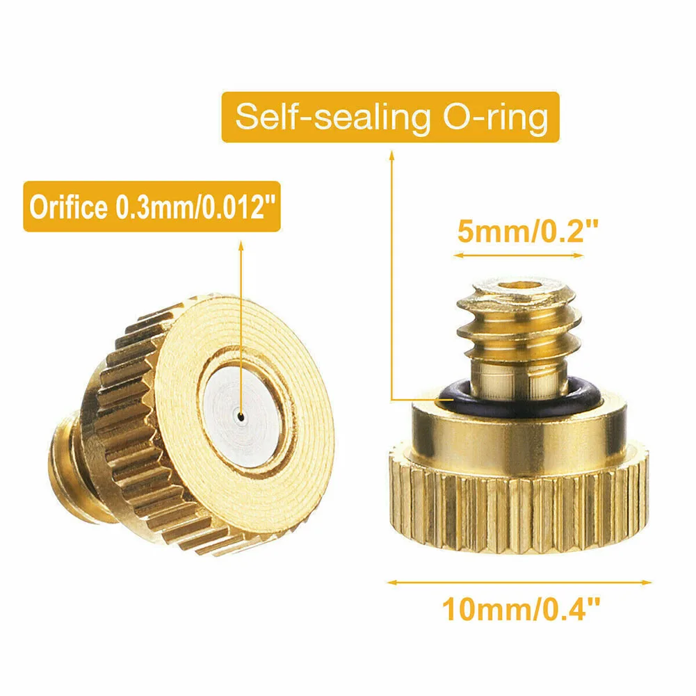 

Латунные насадки для распыления воды, 0,3 мм, 10 шт.