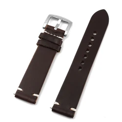 Versatile Quick Release Watch Band with Pin Buckle - 21mm (Coffee)