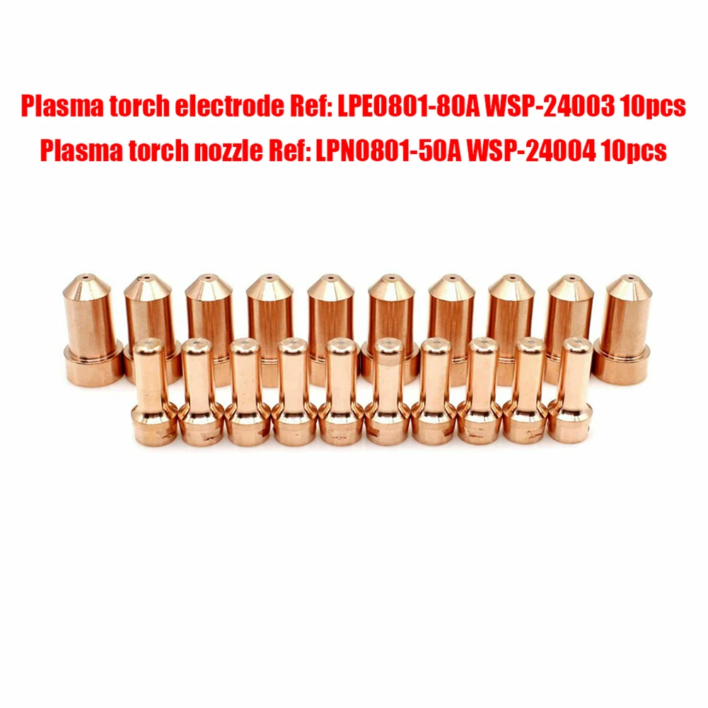 20pcs KP2844-1 Plamsa Electrodes KP2844-3 Tips For Tomahawk 1000 LC65 Plasma Electrode Plasma Nozzle Kit Welding Tools 6