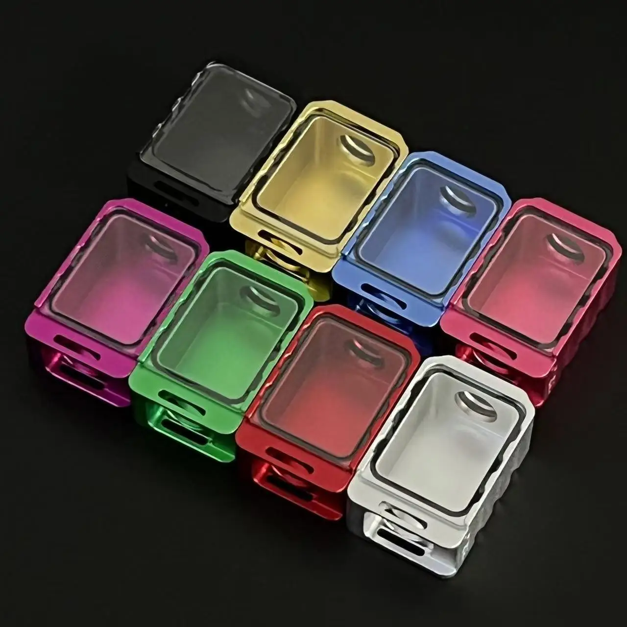 Office Padfolio New Office BORO's Compatible Colorful Aluminum/Acrylic Replacement Box with Glass Cover Seal O-Rings Tanks Supplies Padfolio