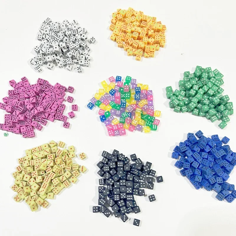 200Pcs-12colors-5-5-5mm-Solid-Clear-Transparent-Mini-D6-Acrylic-Right ...
