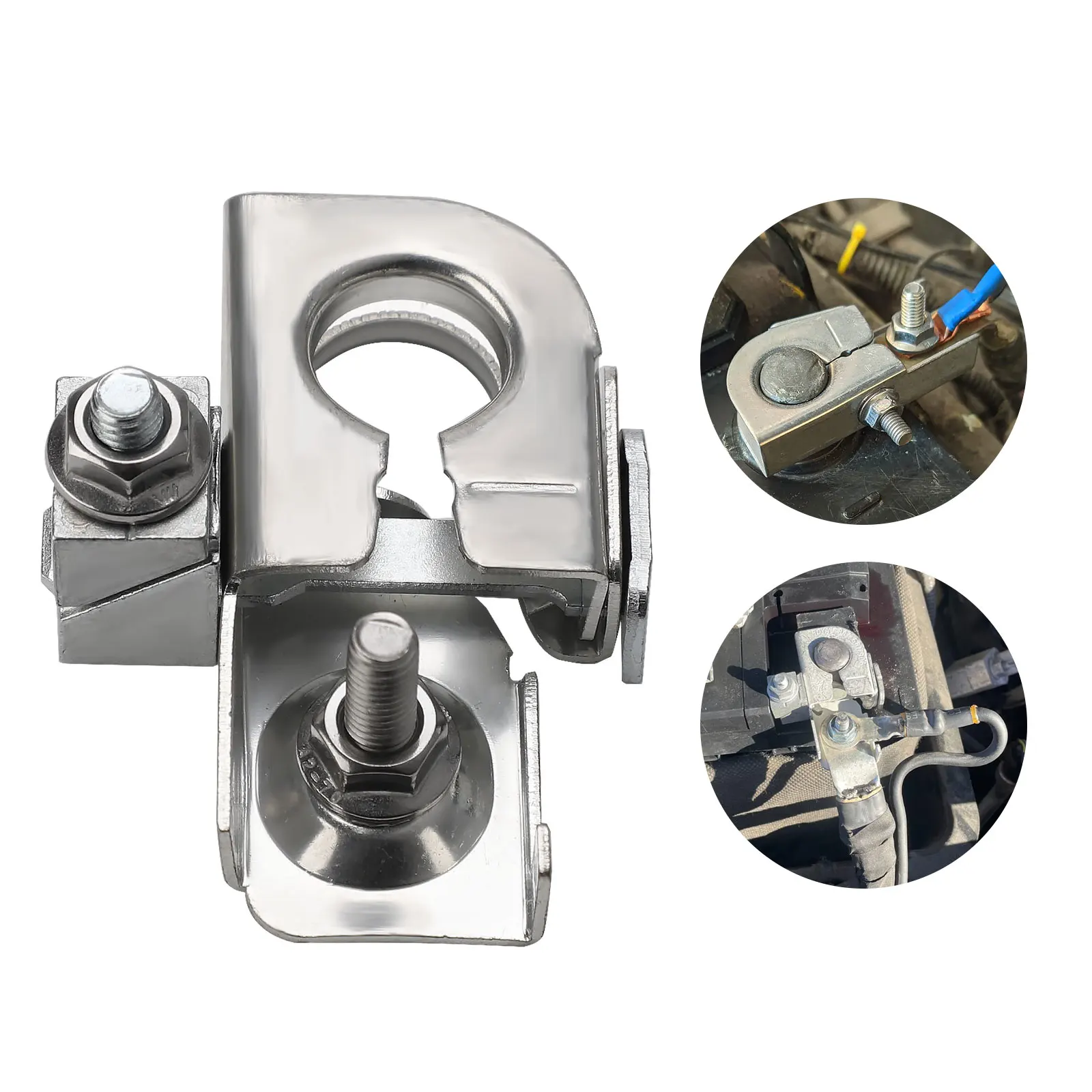 Negative Battery Terminal Silver Aluminum and Copper For
