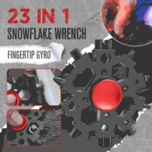 

23 In 1 Multi-tool Fingertip Gyro Wrench Coin Hunting Folding Knife Tool Butterfly Knife Pocket Fold Mini Gear Outdoor Knives
