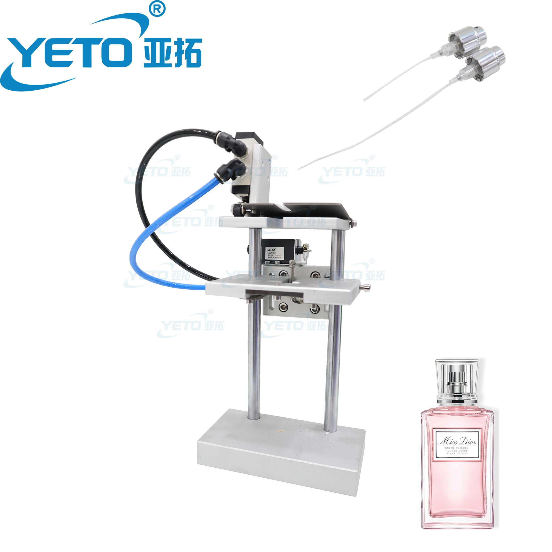 

YETO-Perfume Spray Pump Tube Cutting Machine Lotion Shampoo Plastic Pump Head Bottle Plastic Dip Tube Cutting Machine