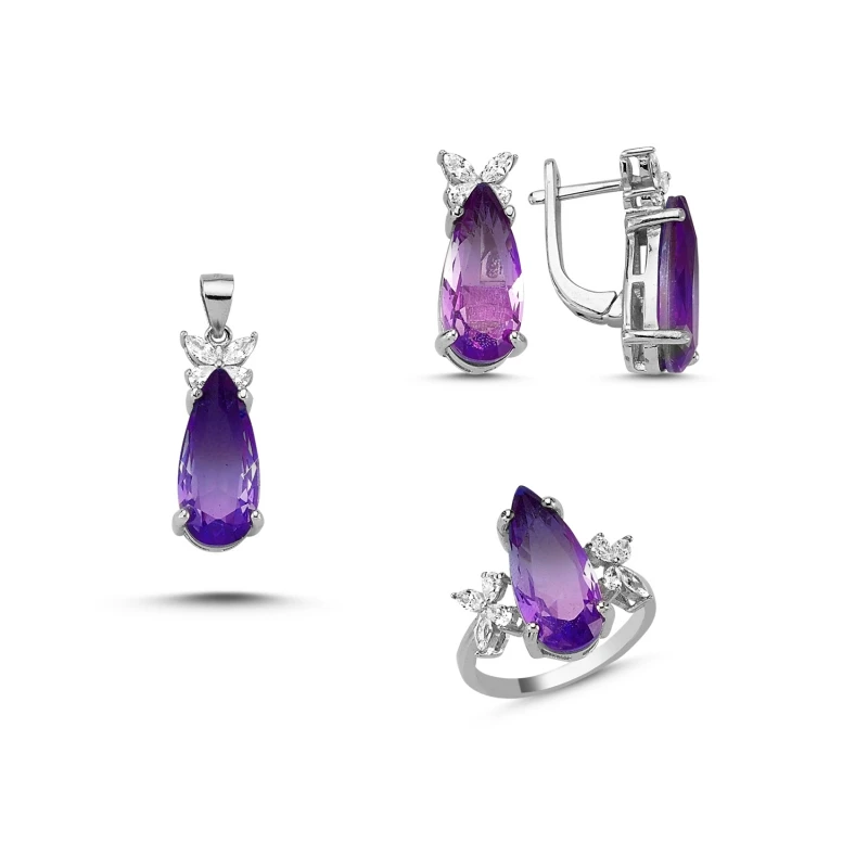 

Silver 925 Sterling Zircon Cubic Zirconia Set