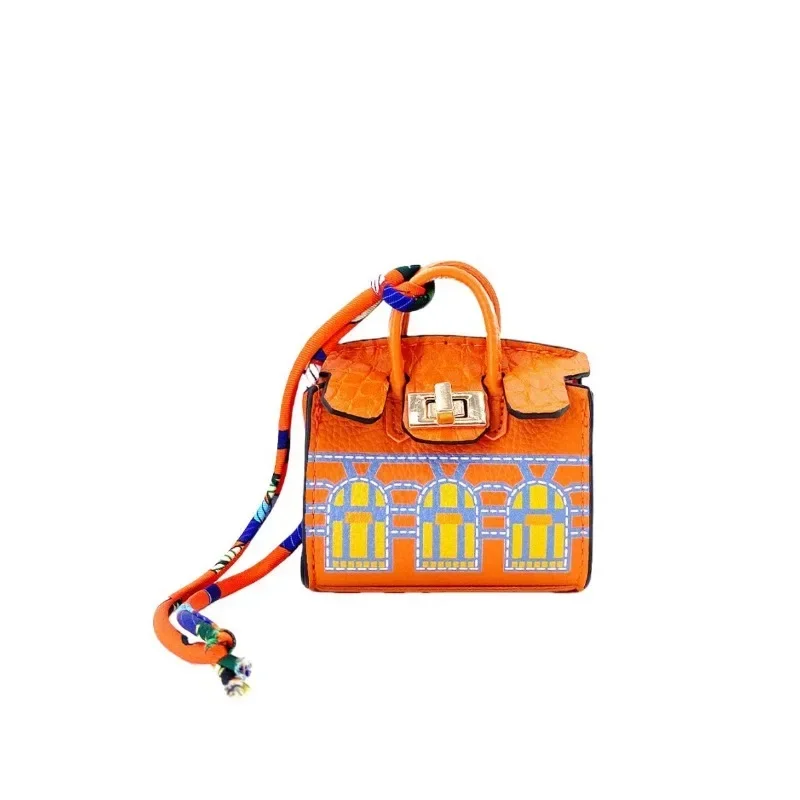 Mini House Small Bag Handheld Portable Hand Rope Bluetooth Earphone Bag Zero Wallet Multi functional Small Bag portable small bag