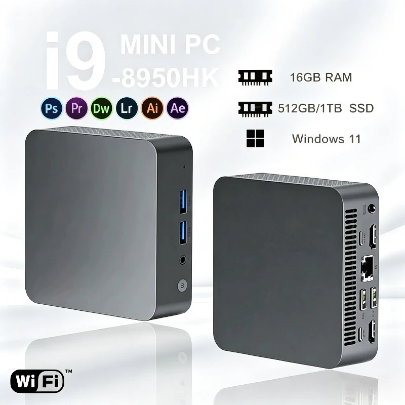 2026년형 새로운 PC 윈도우 11 프로 미니 코어 i9 8950HK 128GB 램 1T..