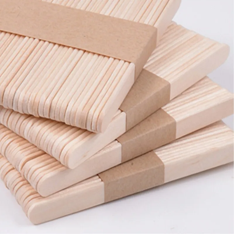 93 Plain Wooden Ice Cream Pudding Sticks 1.6 Inches Small Sticks Cake Dessert Taster Spoons Lolly Silicone Ice Cube Maker Ice Maker
