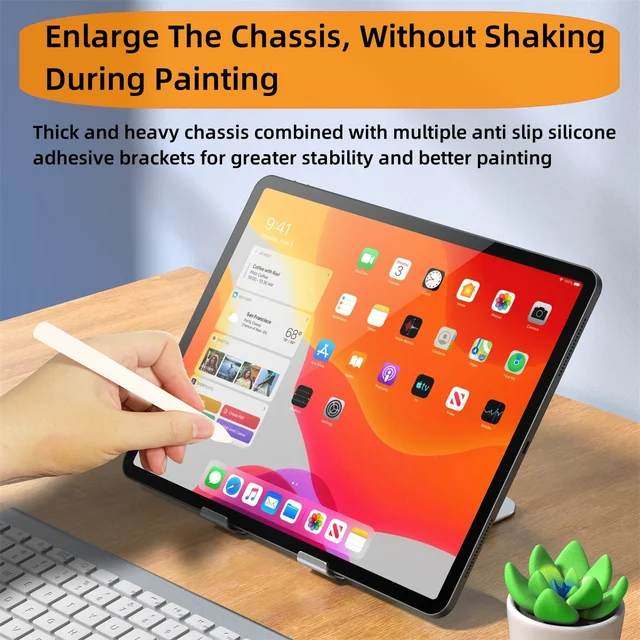 Portable Fold Tablet Stand for Desk, Laptop Stand Adjustable Notebook Tablet Holder Up to 10-17" iPad Pro Tablet Support 5